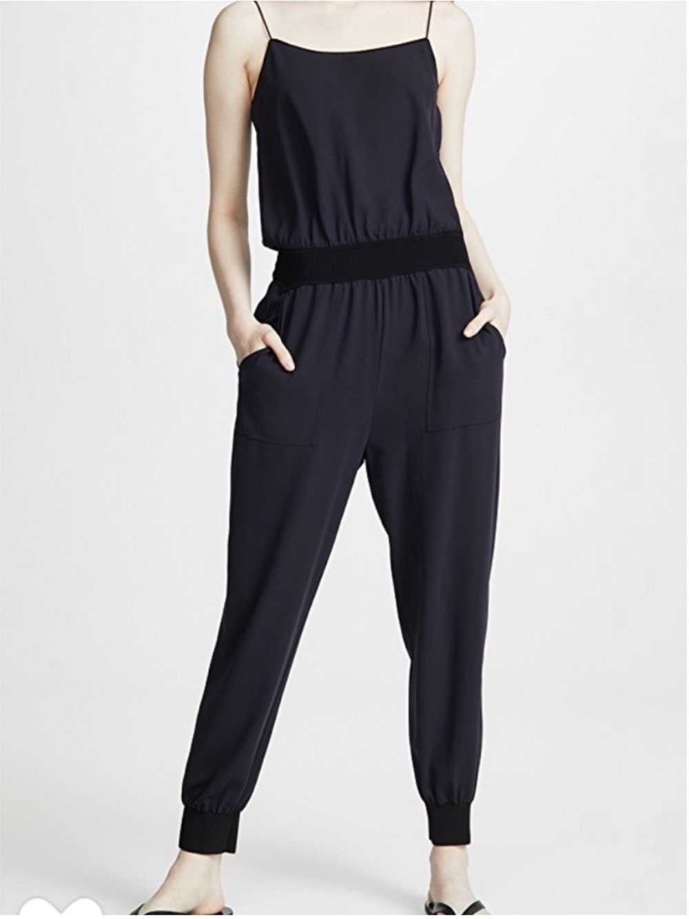 Theory $400 silk jumpsuit petite XS black grey womens cocktail party luxe